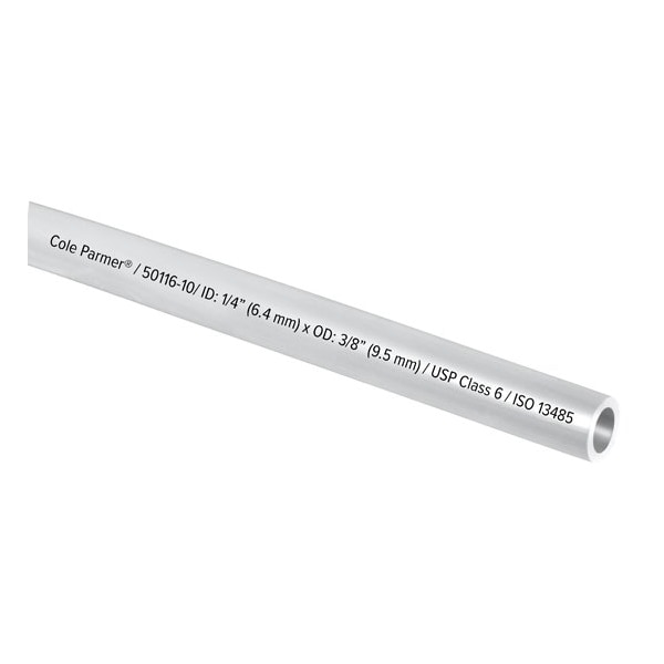 Cole Parmer TPE Tubing, Clear, 1/4in ID x 3/8in OD; 50 Ft CP-FLXC4-6 - main